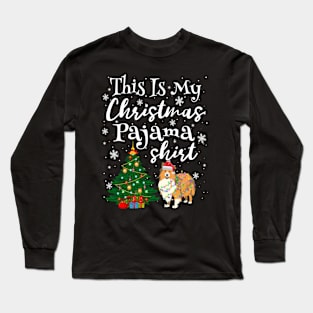 This is my Christmas Pajama Shirt Sheltie Lover Dog Long Sleeve T-Shirt